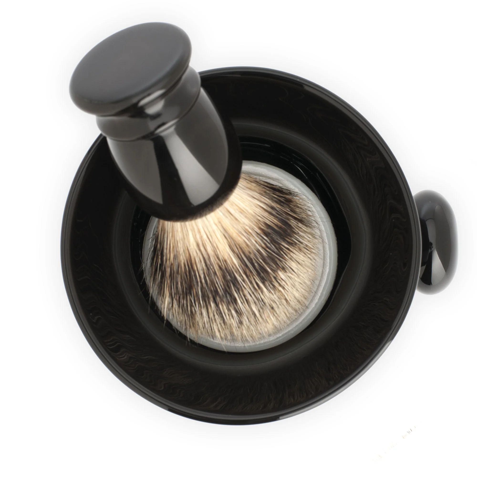 MÜHLE Shaving Mug w/ Handle, Black Porcelain - Image 3