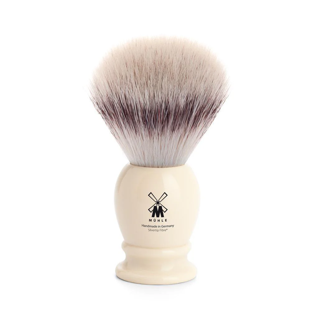 MÜHLE CLASSIC Shaving Brush, Silvertip Fibre®, Faux Ivory, Large