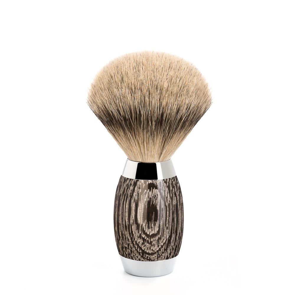 MÜHLE EDITION 3 Pc. Shaving Set, Silvertip Badger Brush & Gillette® Fusion™ Razor, Ancient Oak & Sterling Silver - Image 3