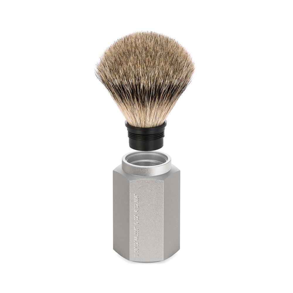 MÜHLE HEXAGON Shaving Brush, Silvertip Badger, Pure - Image 2