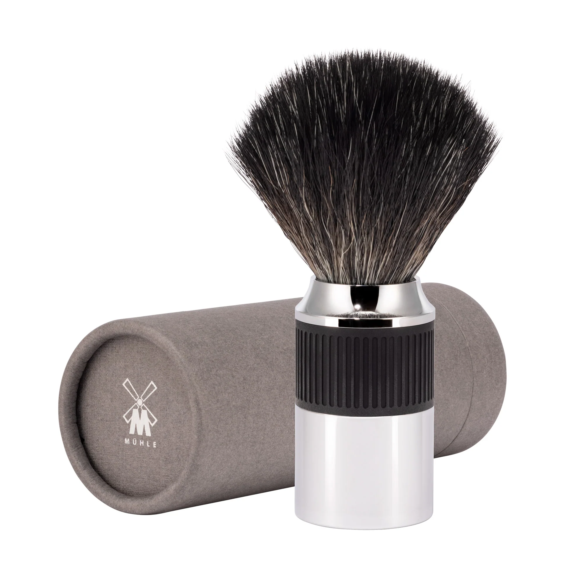 MÜHLE NEO Shaving Brush, Black Fibre, Black - Image 3