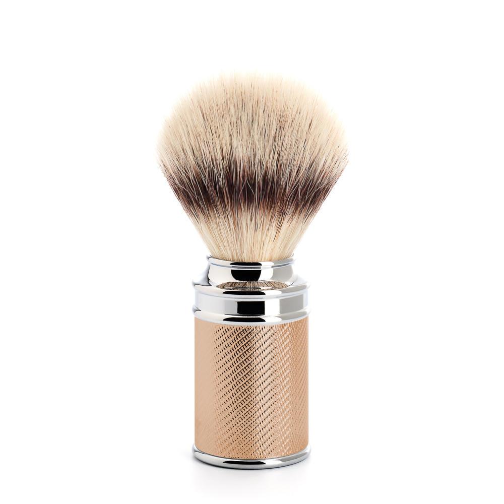 MÜHLE TRADITIONAL 3 Pc. Shaving Set, Silvertip Fibre® Brush & Safety Razor, Rose Gold-Plated Metal - Image 3