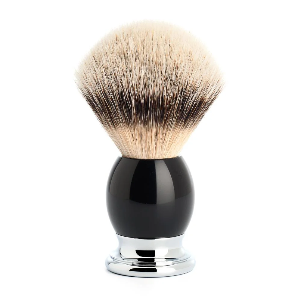 MÜHLE SOPHIST 4 Pc. Shaving Set, Silvertip Badger Brush & Safety Razor, Black - Image 3