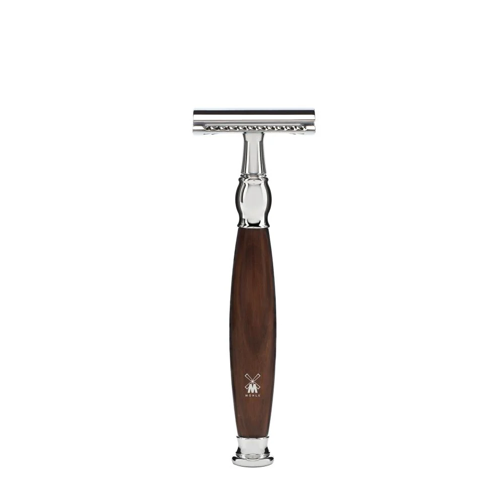 MÜHLE SOPHIST 4 Pc. Shaving Set, Silvertip Badger Brush & Safety Razor, Ironwood - Image 3