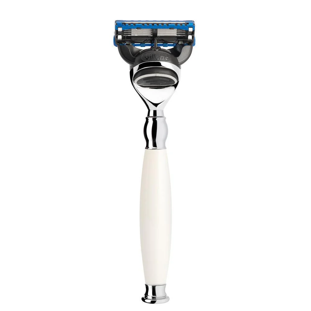MÜHLE SOPHIST 4 Pc. Shaving Set, Silvertip Badger Brush & Gillette® Fusion™ Razor, Porcelain - Image 2