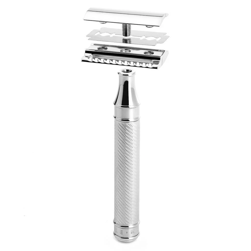 MÜHLE TRADITIONAL Safety Razor, Large, Chrome-Plated Metal - Image 3