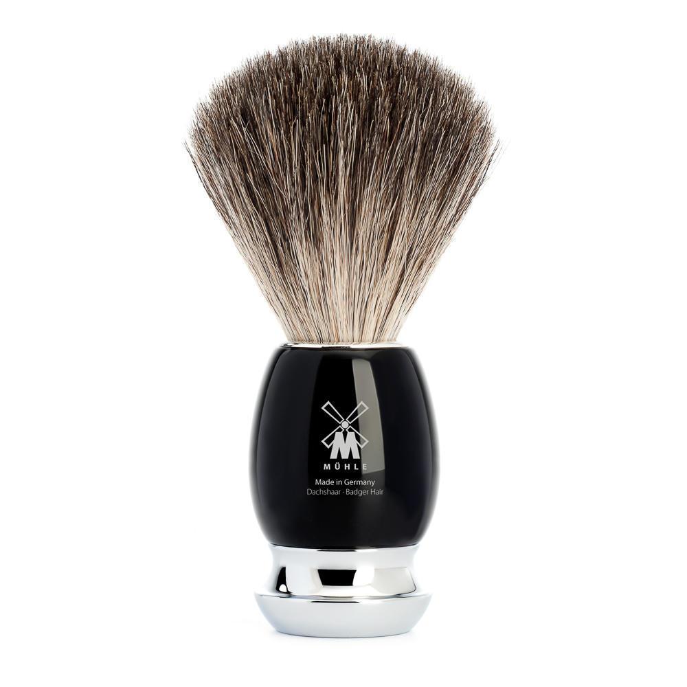MÜHLE VIVO 4 Pc. Shaving Set, Pure Badger Brush & Gillette® Mach3® Razor, Black - Image 3