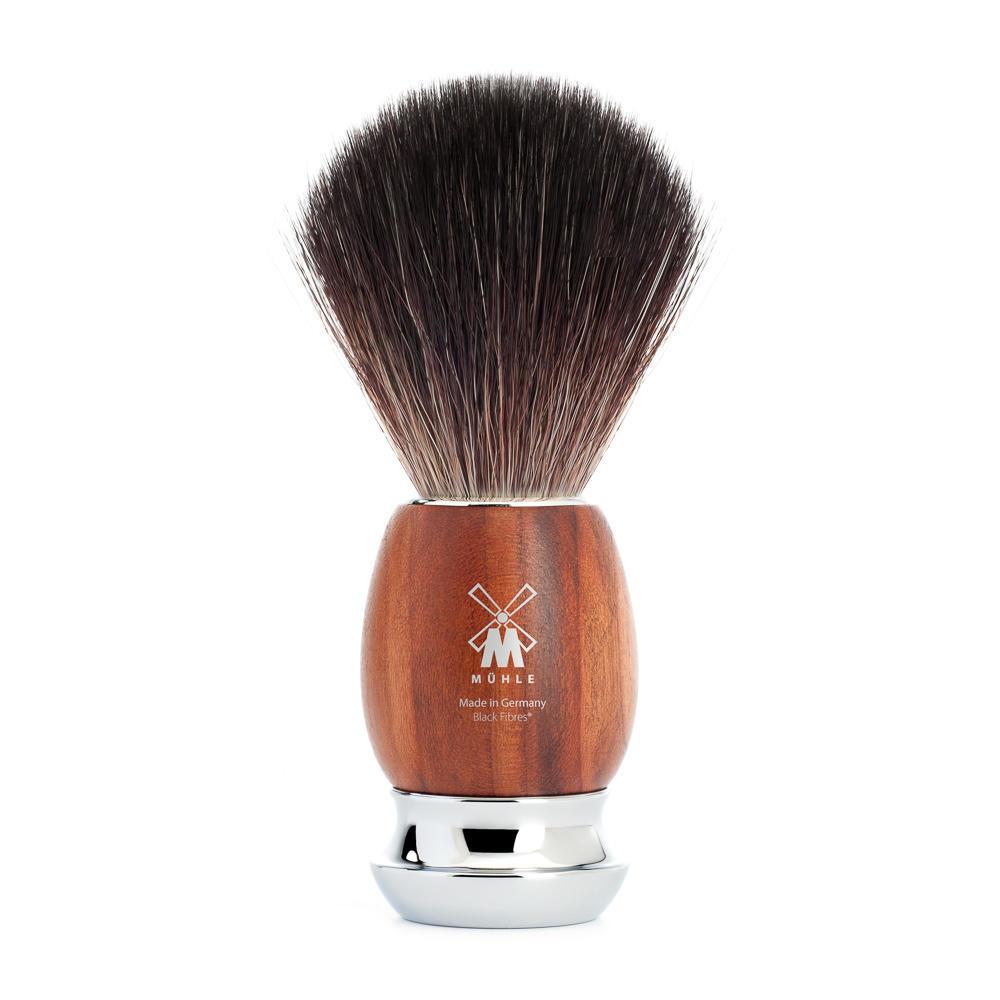 MÜHLE VIVO 4 Pc. Shaving Set, Black Fibre Brush & Safety Razor, Plum Tree - Image 3