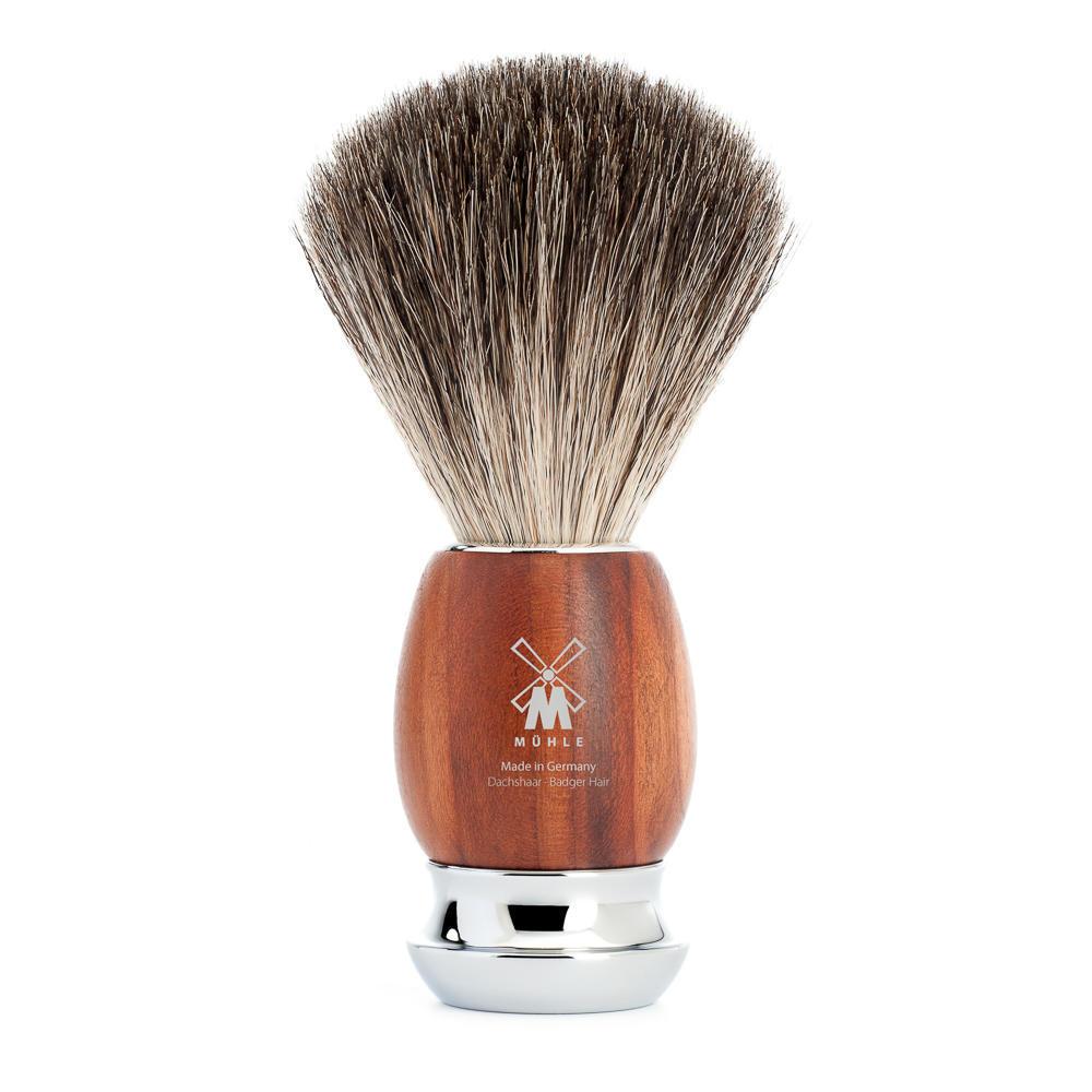 MÜHLE VIVO 4 Pc. Shaving Set, Pure Badger Brush & Safety Razor, Plum Tree - Image 3